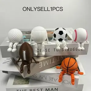 Cute Football/oliverball/golf Ball Doll Mini Chair Stand, Car Dashboard Decor, Computer Desk Multi-Functional Decoration