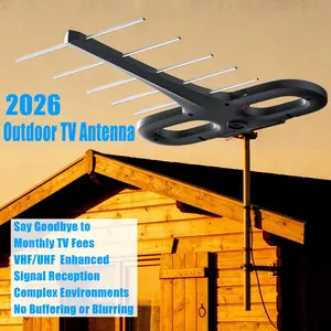 Outdoor TV Antenna 4K HDTV Digital Antenna with Signal Amplifier , Long Range Reception, Weatherproof Easy Installation for Home RV ,No Monthly Bill Cable-Free TV ,Enjoy Local Digital Channels SummerVibes