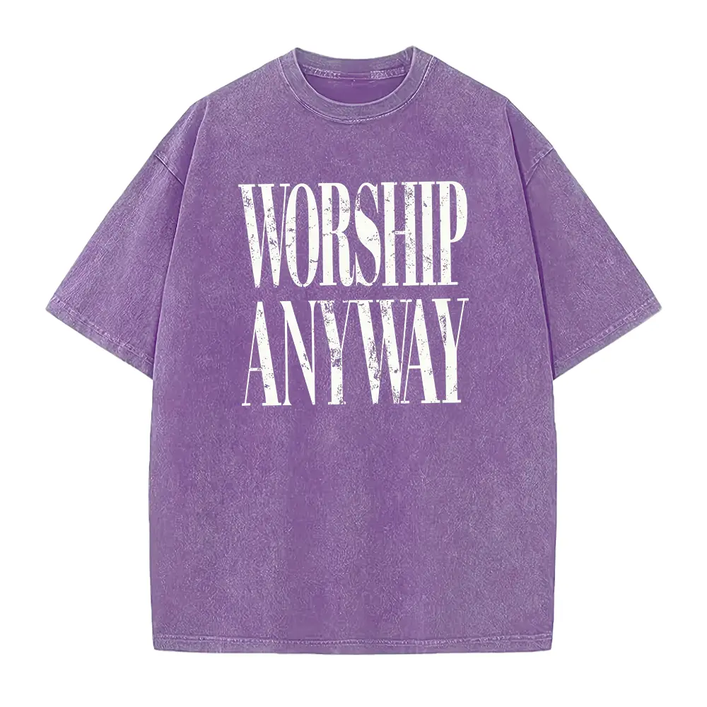 Washed T-shirt-Purple