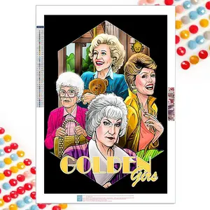 5D DIY Diamond Arts Colorful Painting Kit, 1 Set Cartoon Character Pattern Diamond Arts Colorful Painting without Frame, DIY Decorative Art Picture for Beginner, Diamond Painting Kits