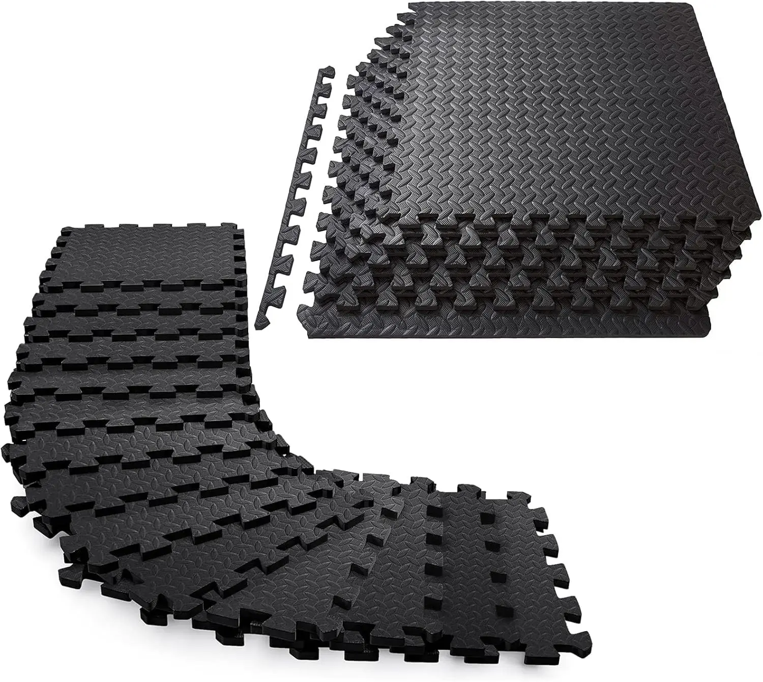 Interlocking Soft Foam Floor Mat - 20 Tiles Protective Gym Flooring Set, EVA Puzzle Exercise Tiles, Ground Protection Workout Matting for Home Fitness Garage Sports