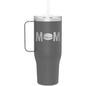 Mom Hockey 40 oz Tumbler Mug | Slate