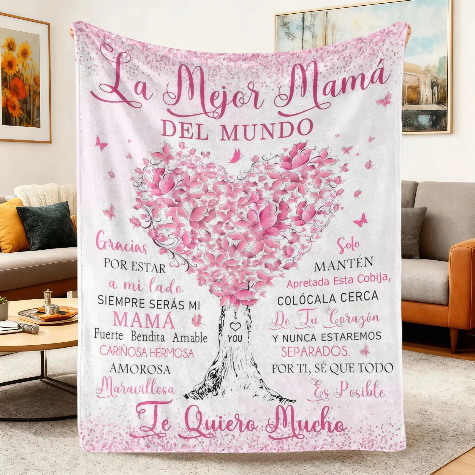 Soft Comfortable Funny Throw Blanket Regalos Para Mama,Mexican Mom Gifts,Regalos Para Mama En Español,Gifts For Mom In Spanish,The Best Mom Gifts Blanket,Mom Birthday Gifts,Mama Gifts,Mom Gifts From Daughters/Son