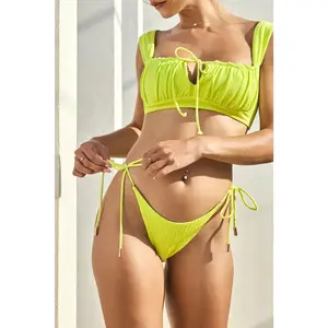 Sunny String Ultra Cheeky Bikini Bottom - Sunny Lime