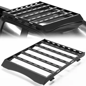 For 2017-2022 Ford F250/F350/F450 Roof Rack Car Roof Cargo Carrier Overlanding Roof Rack Cargo Baskets with Lights