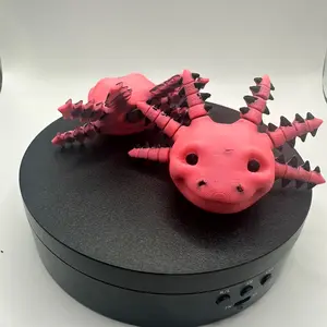 Pink Black Axolotl Fridge Magnets