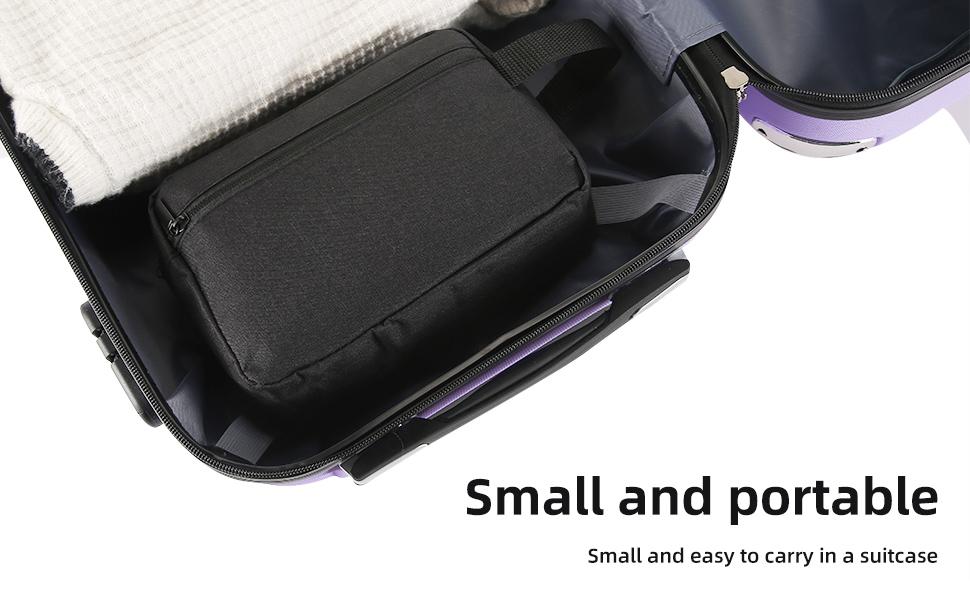 Travel Toiletry Bag Large Capacity Lightweight 300D Oxford Fabric Waterproof PU Lined with Hanging Hook for Women Men Black