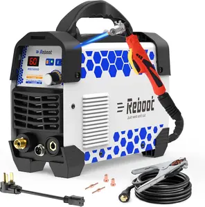 60A Plasma Cutter Dual Voltage 120V/240V, 1/2" Clean Cut IGBT Inverter, Portable Metal Cutting Machine with Torch & Tips - RBC6000D 2025 Upgraded (Pre-Installed Air Regulator)