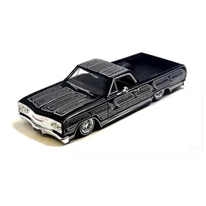 1965 Chevrolet El Camino Lowrider – Black (Mijo Exclusives) Diecast 1:24 Scale Model - Maisto 32543BK