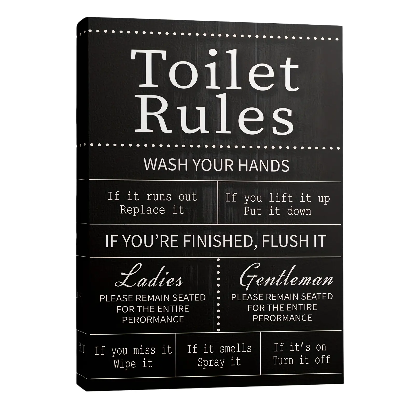 1pc Toilet Rules Bathroom Etiquette Poster, Unframed Art Print, High-Quality Wall Decor, Hygiene Reminder, Modern Home Decoration