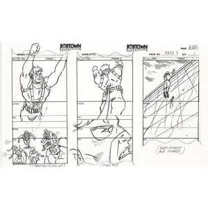 Jim Lee Wildc.a.t.s. Wildcats Production Animation Storyboard Nelvana 1994-5 D1-068