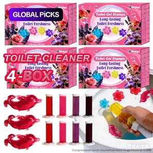 Ntugo Gel Toilet Cleaner, Toilet Cleaning Gel, 1 Box Trial Pack or 4 Boxes Bulk Pack, No Brushing Needed, Wall-Mounted Long-Lasting Fresh Scent, Cleaning Products
