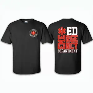 [MADE IN US] Emergency Department Nurse T-Shirt – Black Graphic Tee with Star of Life Logo, Perfect for ER Nurses, EMT, Paramedics & Healthcare Workers