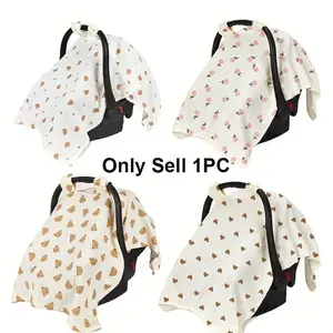 A Car Seat Sunshade - Suitable for All Seasons, Versatile for Car Seats And Strollers, Featuring a Breathable And Stylish Design with a Cute Bear Pattern, Perfect for Outings, Travel, Halloween and Easter