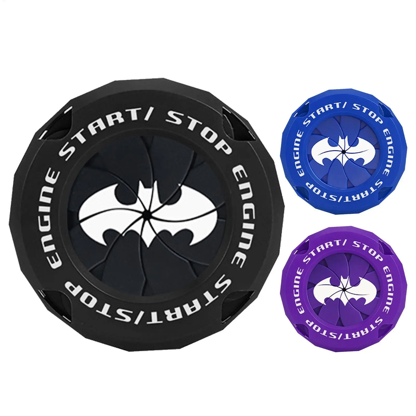 2026 New Universal Push Start Button Cover Bat Design Start Stop Button Cover Protective Push Button Cover Push Start Cover for Most Cars