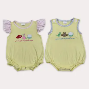 Girls' Summer Character-Themed Jumpsuits, Cute Sibling Embroidery "Got a Friend" Tops with Pockets & Shorts, Outdoor Kids' Clothing, Character-Themed Girls' Jumpsuits