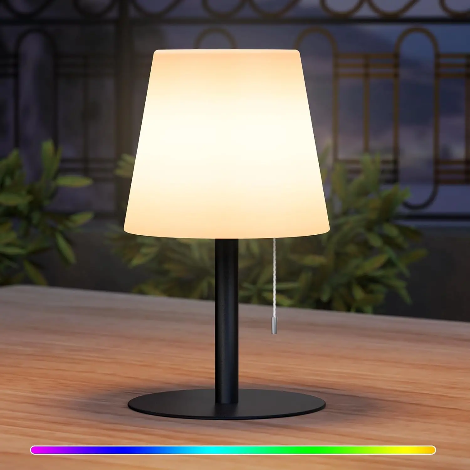 Rechargeable Ambiance Table Lamp, RGB Color Changing Led Desk Lamp, Waterproof Metal Base Night Light, Decorative Light for Outdoor Garden, Home, Dormitory, Aesthetic Table Lamp, Indoor Decorative Light, Home Decoration Lamp