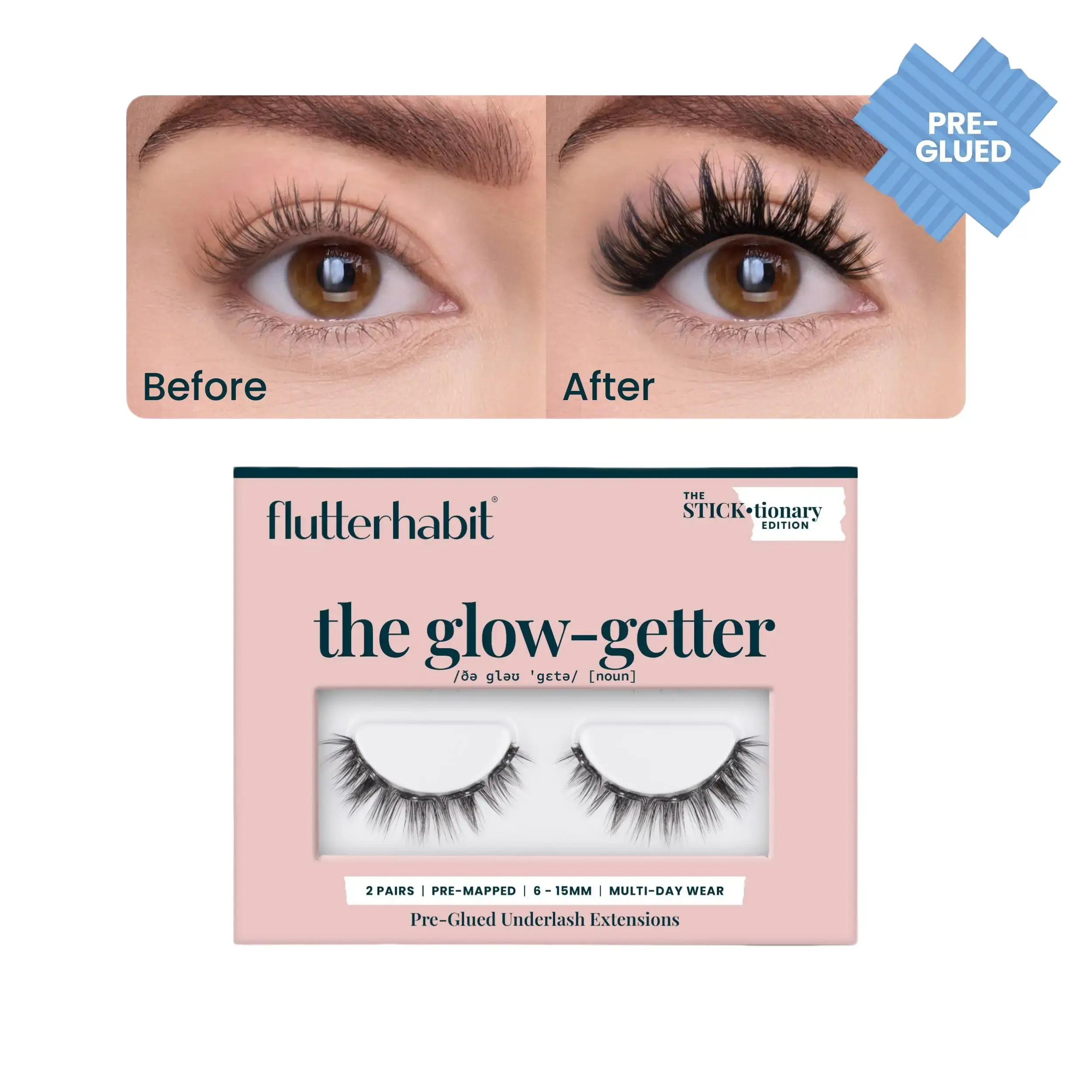 The Glow-Getter Pre-Glued (2 Pair) with ProTECHt™