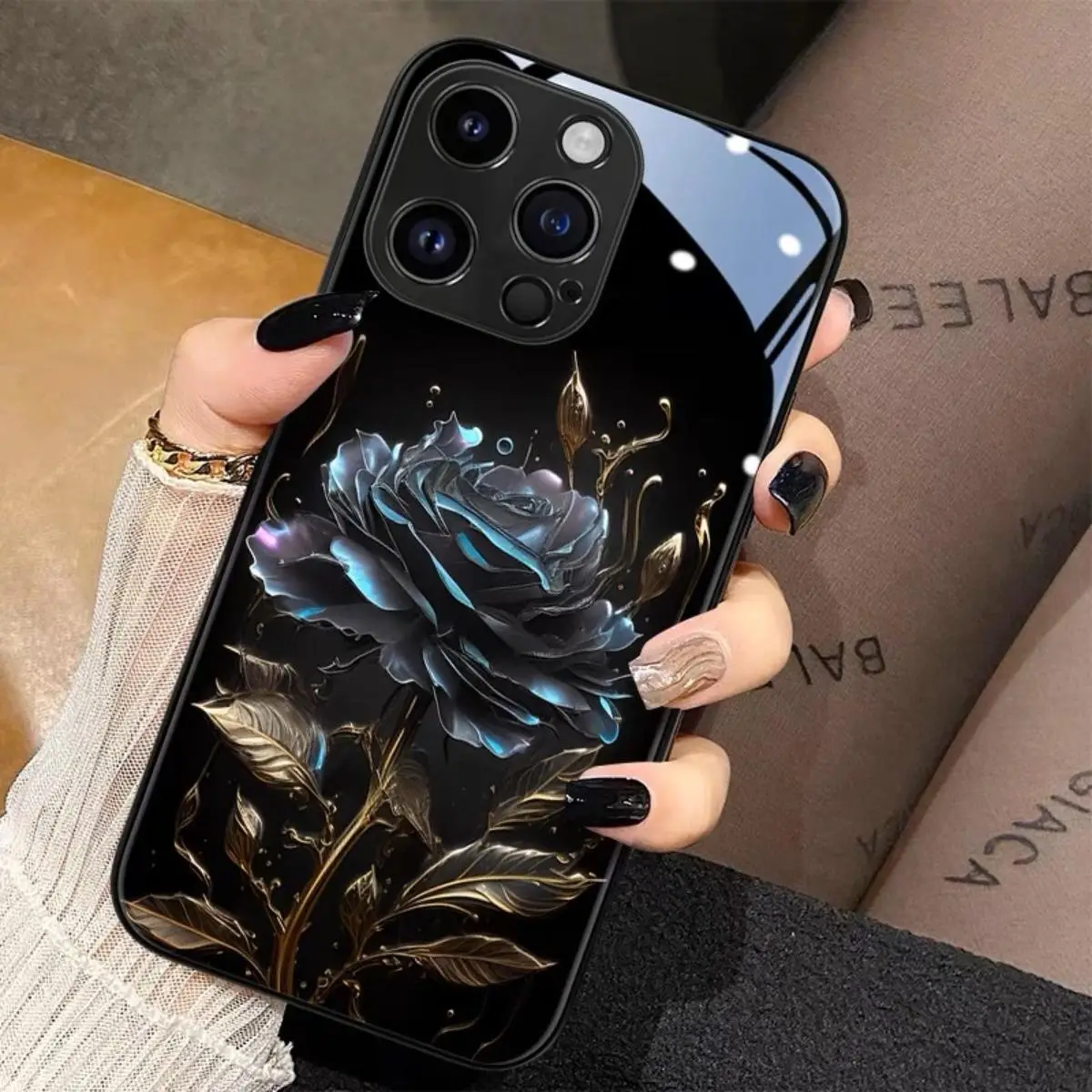 Flower Pattern Phone Case, All-inclusive Cellphone Protective Case, TPU Shockproof Mobile Phone Cover For iPhone