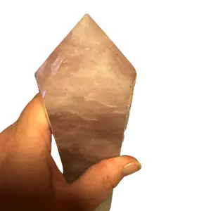 Large Rose Quartz Tower Obelisk for Home Decor