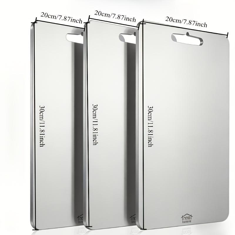 3-piece high-quality stainless steel cutting board set — durable, easy to clean, ready for use in the kitchen, space-saving, rustproof, and BPA-free, ensuring food safety