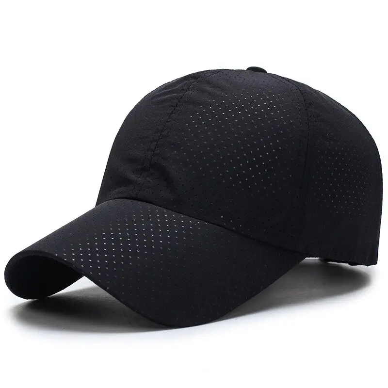 Adults' Unisex Universal Quick-Dry Perforated Mesh Baseball Cap - Blue, Black, Breathable, UV Protection, Adjustable Strap, Ideal for Running, Multi-Sport, UPF, Athletic Training Sports & Outdoor Hats, Multi-Sport Sports & Outdoor Hats