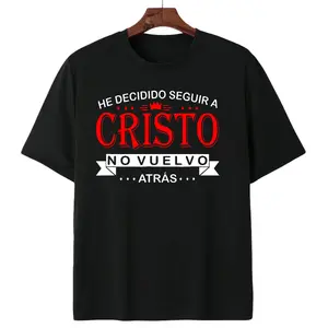 Cristiano T-Shirt, He Decidido Seguir a Cristo No Vuelvo Atrás Tee, Christian Spanish Quote Shirt, Faith-Based Gift for Believers