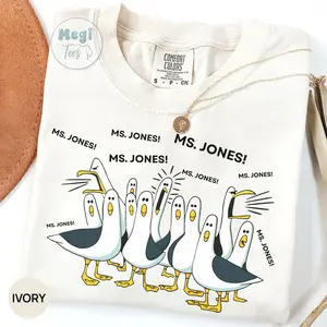 Custom Name Seagulls Comfort Colors Shirt, Funny Personalized Mom Nemo Shirt, Funny Mom Dad Shirt, Mother's Day Shirt, Father's Day Gift