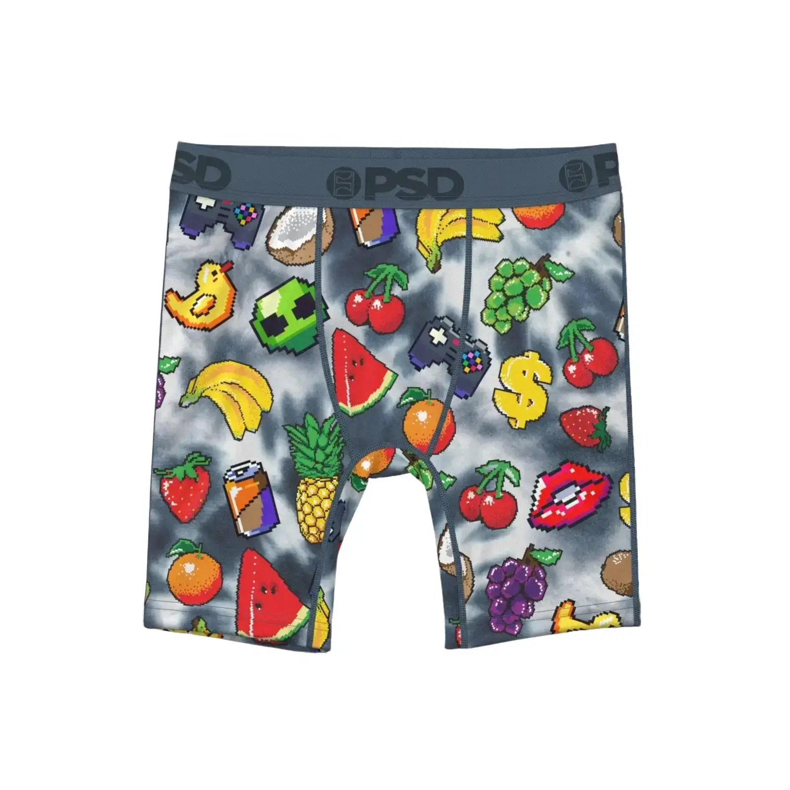 PSD Youth Boys 8 Bit Fruit Boxer Brief - Soft, Breathable and Comfortable Stretch Underwear