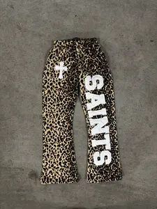 Cheetah Print “SAINTS” Flared Sweats