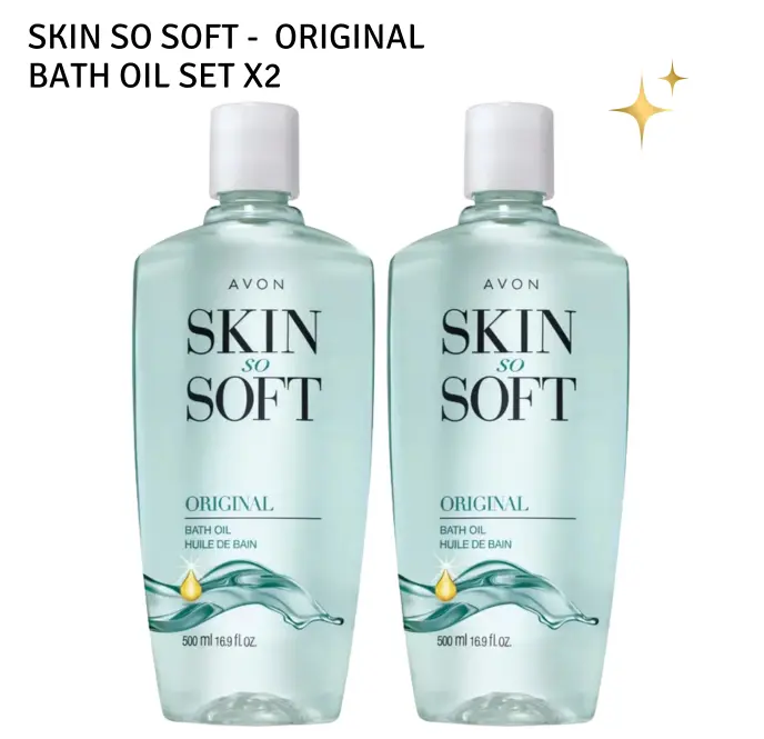 Avon Skin So Soft Original Bath Oil Set | 2-Pack Jojoba Oil Moisturizing Body Oil