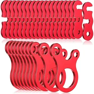 30 Pieces Aluminum Alloy Guyline Cord Adjuster Camping Rope Tensioner Aluminum Alloy Tent Rope Tightener for Tent Camping Hiking Outdoor Activity, 2 Styles