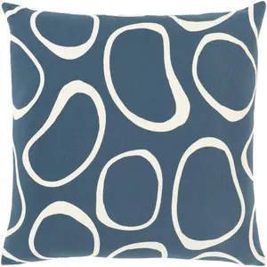Lachen Lumbar Pillow, Blue, Cream