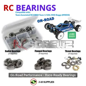RCScrewZ Metal Shielded Bearing Kit asc159b for Team Associated RC10B84 Team Kit 1/10 Electric 4WD Off-Road Buggy (#90050, #ASC90050) | UPG