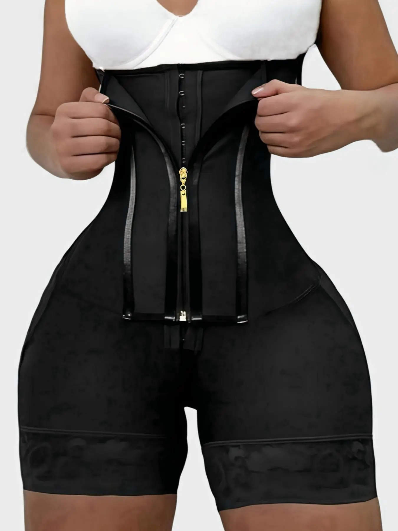 Fajas Women's High Waisted Underwear Shapewear Shaping Shorts, Abdominal Control, Slim Fit, Zipper Crotch, Elegant Curve Shaping, All-Season Wear
