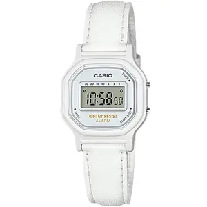 Casio Women's Classic Digital Watch with White Leather Band - LA-11WL-7A