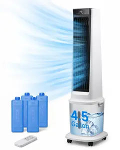 Air Choice Swamp Cooler, 46" Tower Cooling Fans that Blow Cold Air, 4.5Gal Removable Water Tank, 4 Ice Packs, 60° Oscillation,  3 Speeds, 12H Timer, Portable Evaporative Air Cooler for Bedroom Office