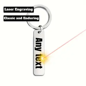 1pc/5pcs/10pcs/50pcs/100pcs Customized Engraved Stainless Steel Keychain - Personalized Name And Phone Number, Anti-Lost Double-Sided Design, Suitable for Events And Party Gifts, Cute Keychain Halloween, Christmas Season Gifts