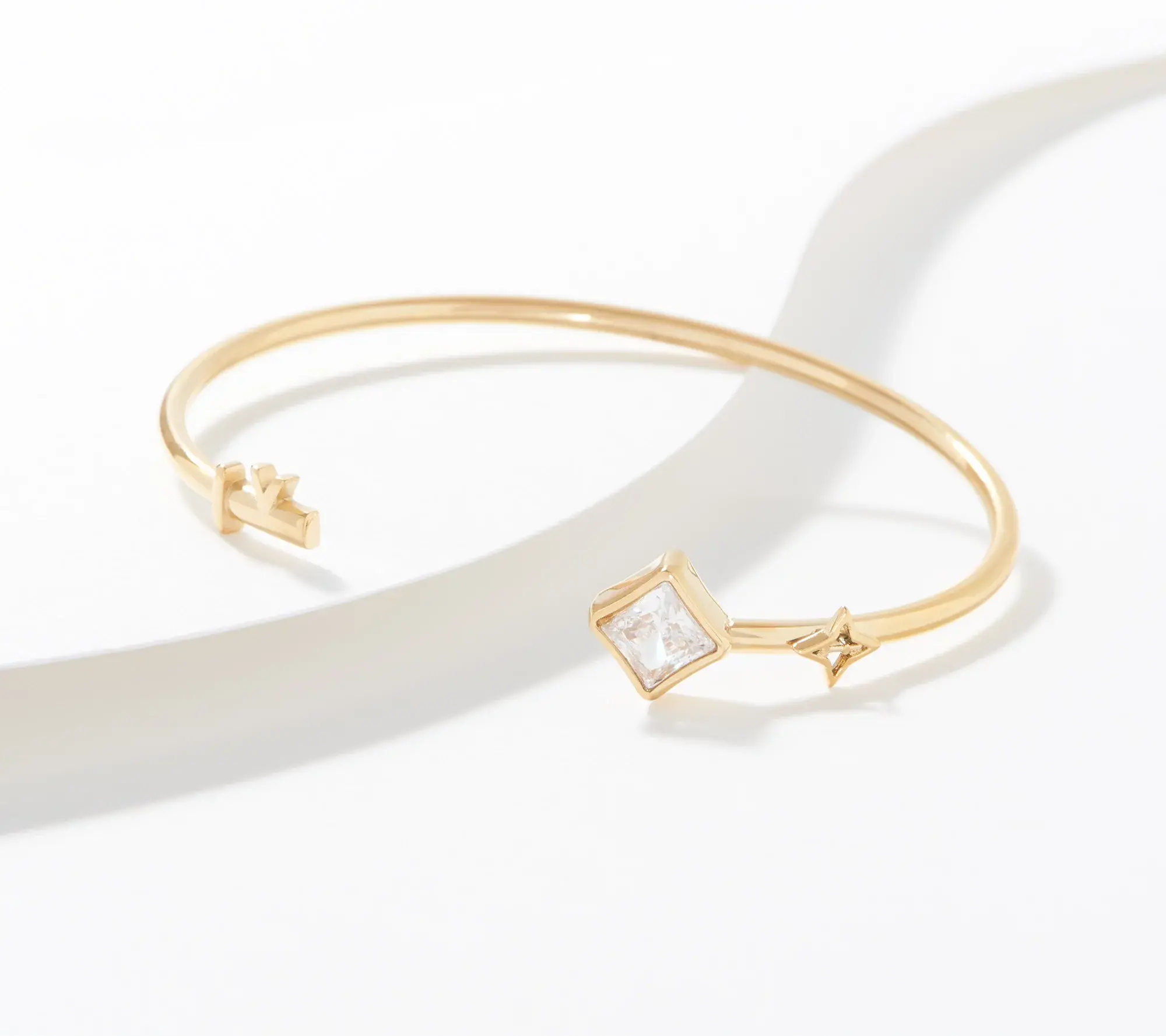 Valencia Key Key to Light Adjustable Cuff Bracelet, Stainless Steel