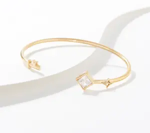 Valencia Key Key to Light Adjustable Cuff Bracelet, Stainless Steel