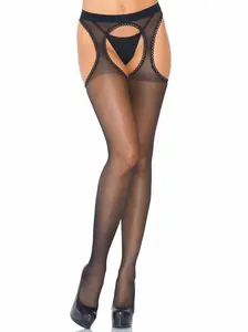 Leg Avenue Shira Sheer Scalloped Suspender Hose