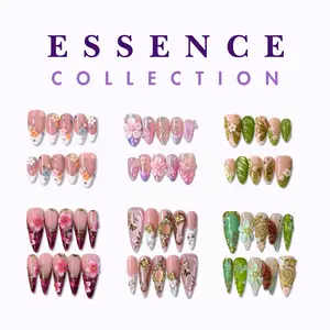 NailPhoria ESSENCE Collection - Handmade Press-On Nails | Reusable, Salon-Quality, Long-Lasting, Glossy Design