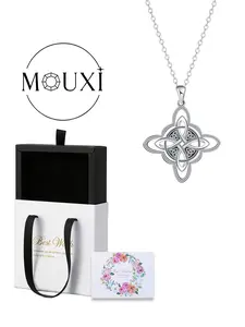 Keltic Knot Necklace for Women, Witch Knot Christmas Gift for Wife with Gift Box, Elegant Copper Jewelry, All Seasons