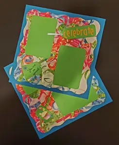 Premade Scrapbook Two Page Layout, Celebration Themed, 12x12 Scrapbook Layout with Birthday Theme