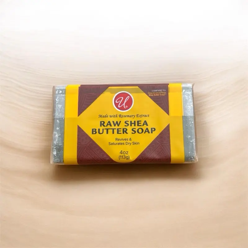 Raw Shea Butter Soap with Rosemary Extract 4oz Revives & Saturates Dry Skin 113g