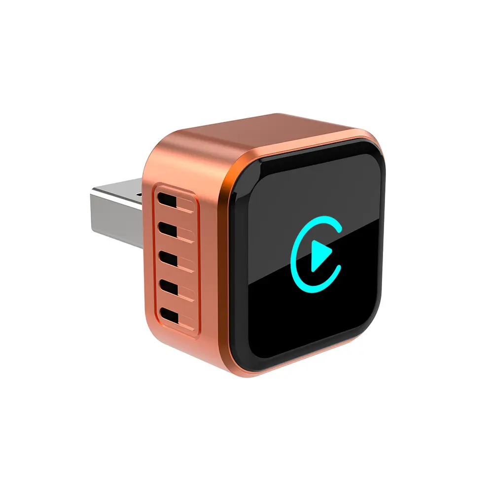 Car-Mounted Wireless CarPlay & Android Auto Connectivity Module Box, Supports YouTube/Spotify for iPhones, 8cm Compact Car Display Accessory