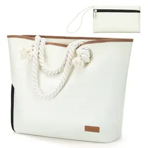 Lekesky Beach Bags for Women Large Waterproof Beach Tote Bags with Zipper Beach Bag Waterproof Sandproof Swim Pool Bag