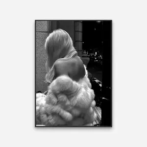 Woman Black and White Photo Vintage Fashion Photo Luxury Prints Fashion Wall Decor No Frame