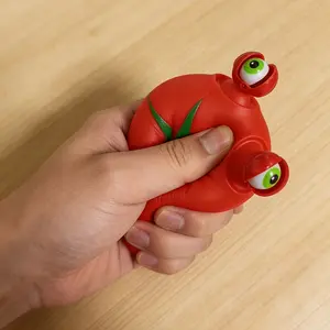 Exploding Eye Tomato Toy, Funny Squeeze And Pinch Toy, Boredom Killer Artifact, Office Student Desktop Toy