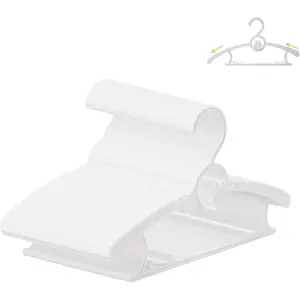 50 Pack Baby Hangers, 11"-14" Infant Hanger, Non-Slip Kids Hanger, Saving Hangers for Girl Boy Toddler Kids Child (White)
